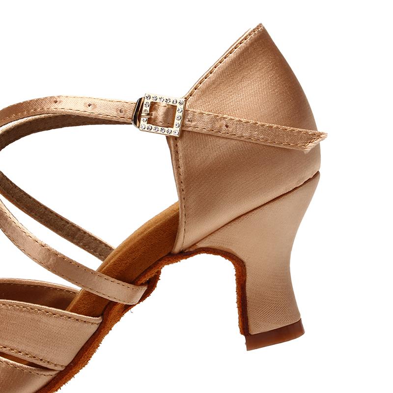 Zapatos de Baile Latino para Mujer con Tacón Medio de 6 cm Salsa Ballroom Tango Zapatos de Baile para Interior