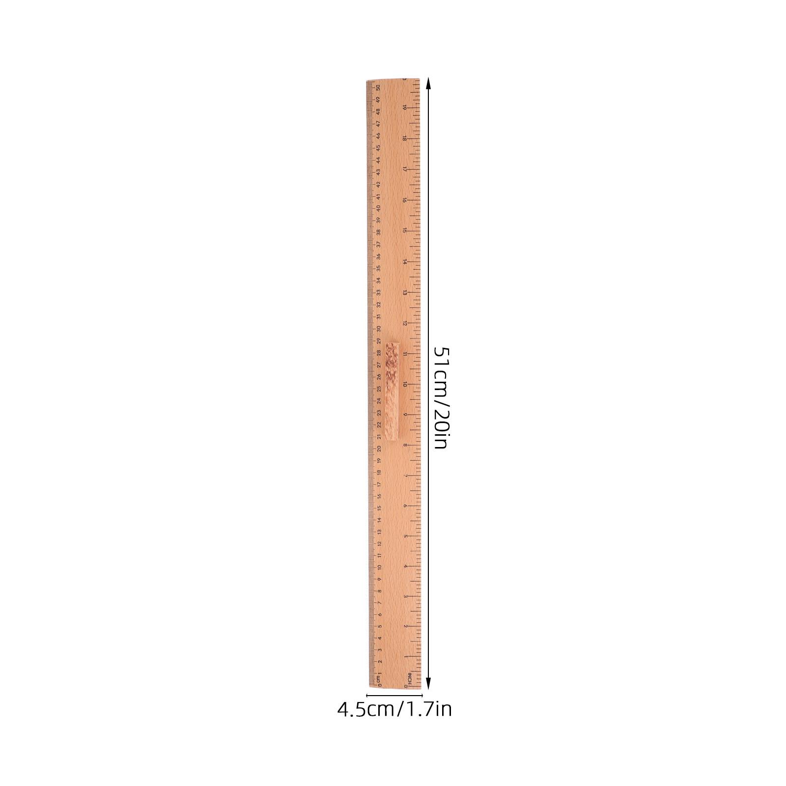 

Natural Wood Scale Ruler Sewing Ruler Dual Scale Measuring Tool for Tailor Quilting Crafting Classroom Teaching Fabric Cutting