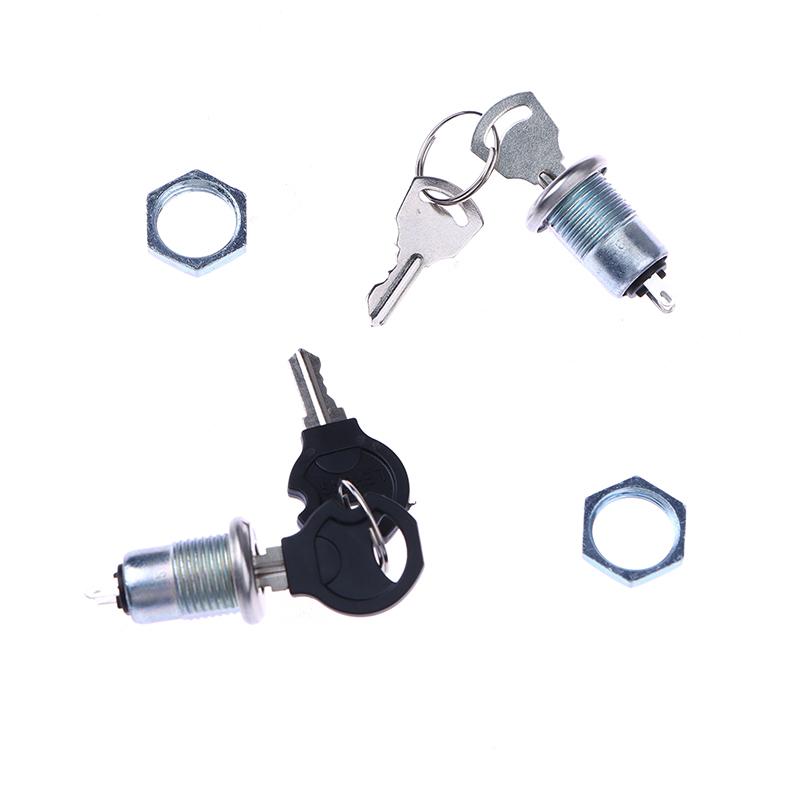 1 Set Serratura Sicurezza Telefono Interruttore di Alimentazione S1203 2 Pin 2 Chiavi 12 mm Acciaio Inossidabile Interruttore Elettronico a Chiave On Off Interruttore di Blocco