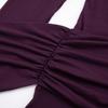 Elegantes Damen Winter Langkleid mit hohem Kragen und gefalteter Rüsche
