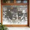Fiori Farfalle Pellicola per Vetri Privacy Bianco Decorativa Vetro Satinato Adesivo Blocco Solare