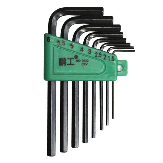 

PENGGONG 8Pcs Universal Metric 1.5-6mm Hexagon Key Wrench Spanner Set Hand