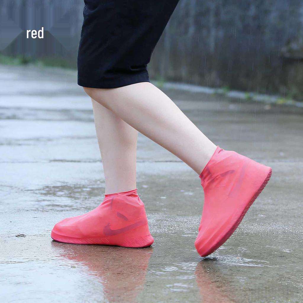 Waterproof, Non-Slip Rain Shoe Covers for Men & Women - Wear-Resistant, Thickened Latex Overshoes for Rainy Days