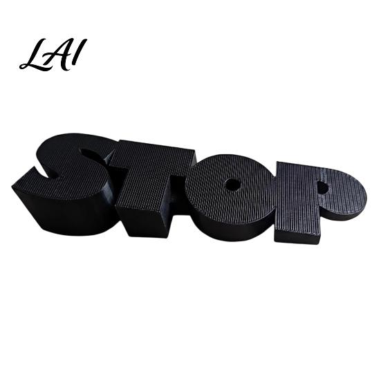 Decorative Office Desk Decor 3D Printed Door Stopper for Bottom of Door STOP Letter Non-Slip Stop Heavy Duty Floor Holder Wedge Home Office Doorstop