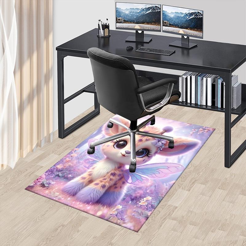 

1pc Giraffe Fairy Chair Mat - Anime Cartoon Design, Non-Slip Carpet for Office Chairs, Suitable for All Seasons, Home Decor, Living Room, Bedroom, Gam 60cm by 90cm