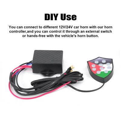 12V 24V 10 Sound Waterproof Musical Electronic Horn Snail Trumpets Electric Siren Alarm Controller Regulator Monitor