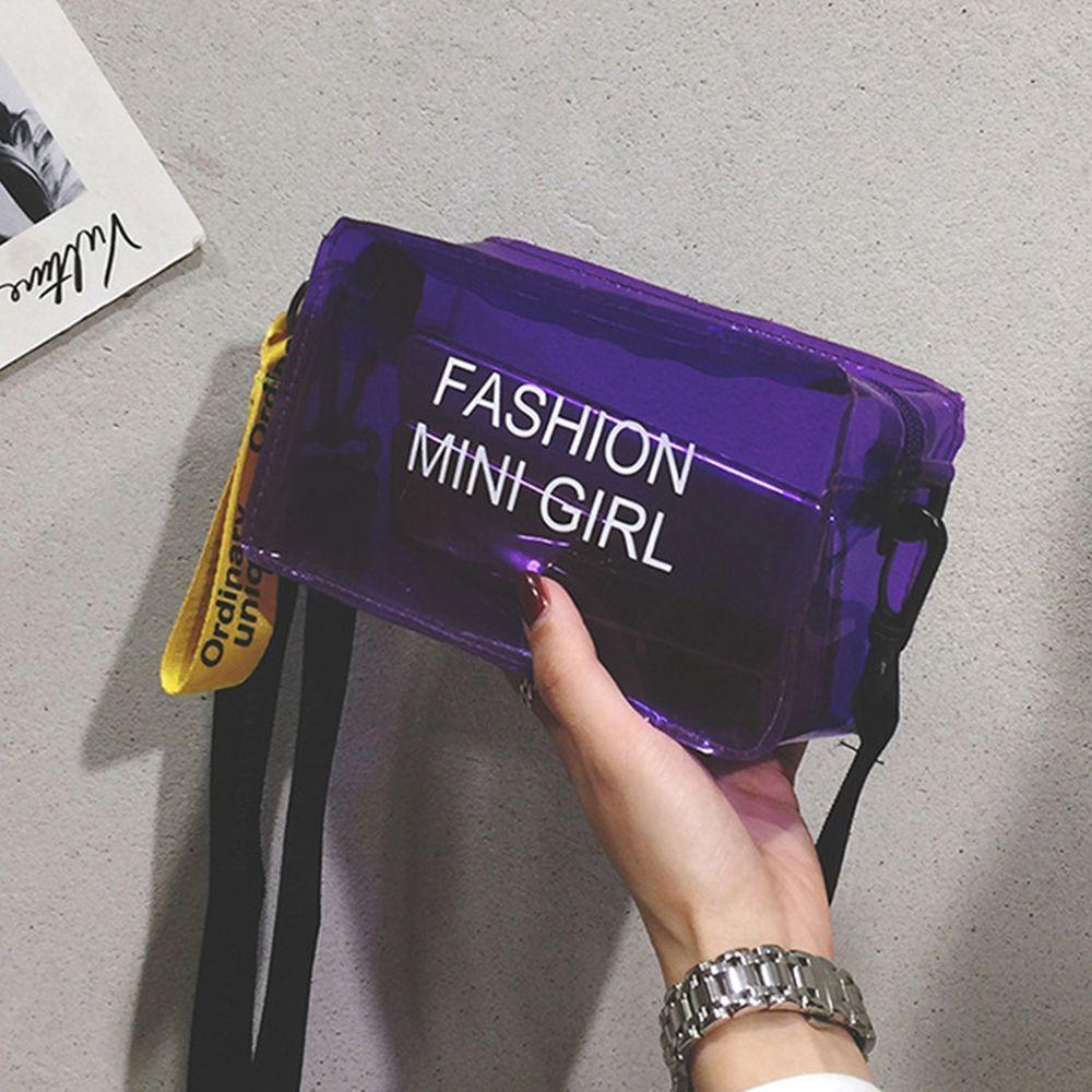Women Clear Purses Sweet Handbags Crossbody Bags Transparent Jelly Bag Messenger Bag Shoulder Bag