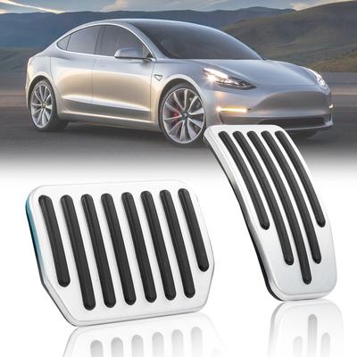 For Tesla Model 3 / Y Upgraded Foot Rest Pedal Pads Aluminum Brake Accelerator Pedal Covers 2017 2018 2019 2020 2021 2022 2023