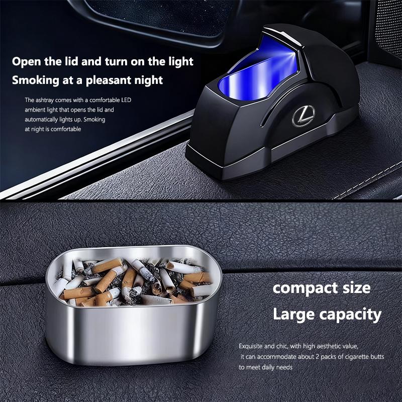 AAPL1 2026 Hot Interior Stickers Car Ashtray Cigarette Butt Garbage Box For Lexus IS GS RX LS LC IS350 ES300 GS350 CT200h GX460 LX570