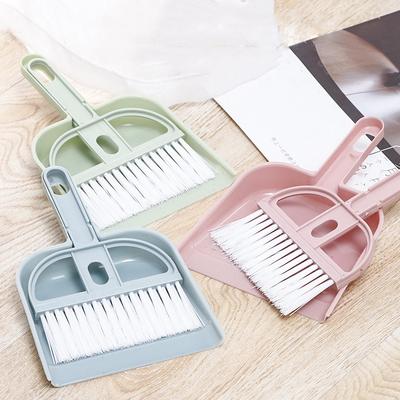 Booteely A Suit Of Mini Small Broom On The Desktop Pets Home Keyboard Brush Plastic Shovel Brush Pet Cleaning Hanging Storage
