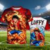 Hot Selling 3D Luffy Printed Sports Short Sleeve Cool Anime One Piece Graphic T-shirt Breathable Quick Drying Children Tshirt