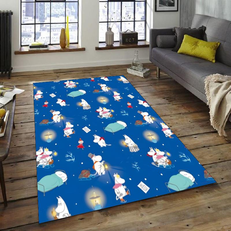 the Moomin Design Area Rug - Non-Slip, Soft & Cozy Floor Mat for Living Room, Bedroom, Office - Indoor/Outdoor Decorative Carpet