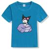Sanrio Family CUTE Kurumi Cute Printed Childrens TShirt Roundneck Pure Cotton Family Clothing for Parents and Children