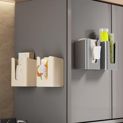 Caja de Almacenamiento de Pañuelos Montada en la Pared Gran Capacidad Impermeable Portarrollos de Papel de Cocina Sin Taladro Dispensador Multifuncional de Bolsas de Basura