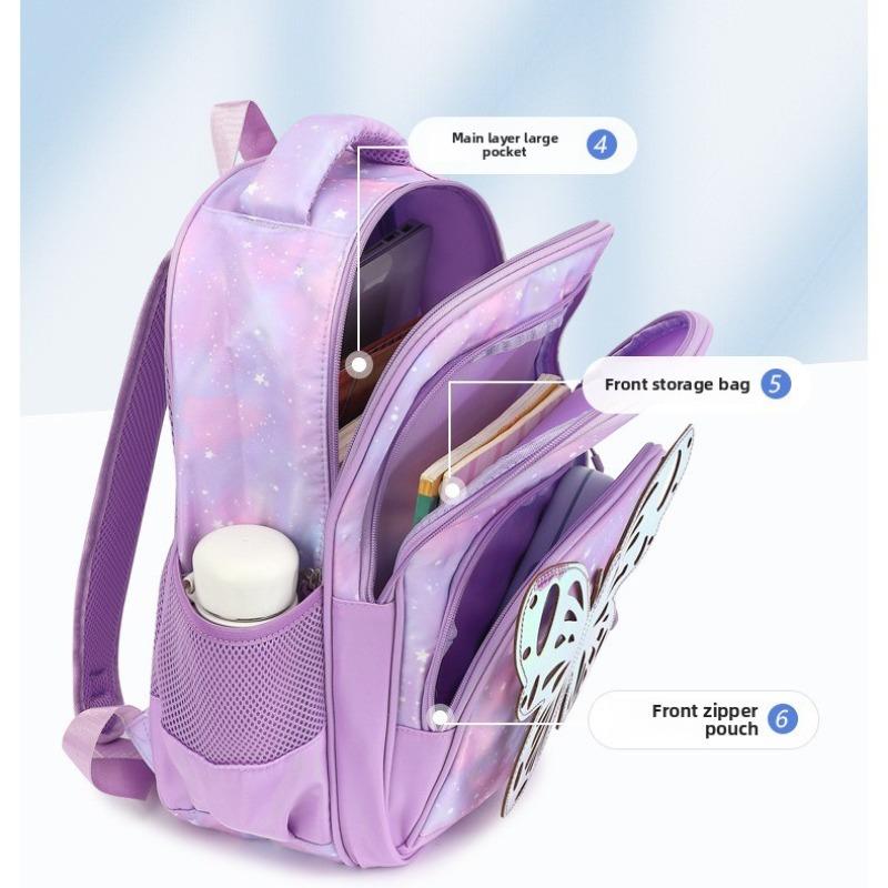 1pc Girls' Schoolbag Children's Cartoon Creative Butterfly Multifunctional Cute Fashionable and Versatile Student Backpack