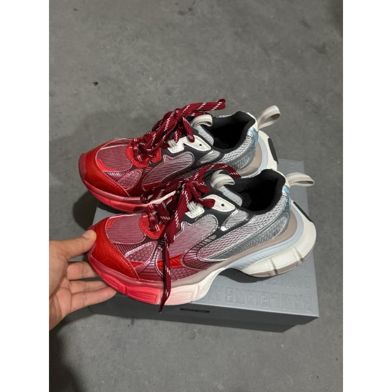 

Gradual change of color dad shoes women s autumn new leather thick-soled mesh breathable versatile casual dad shoes 44 червоний