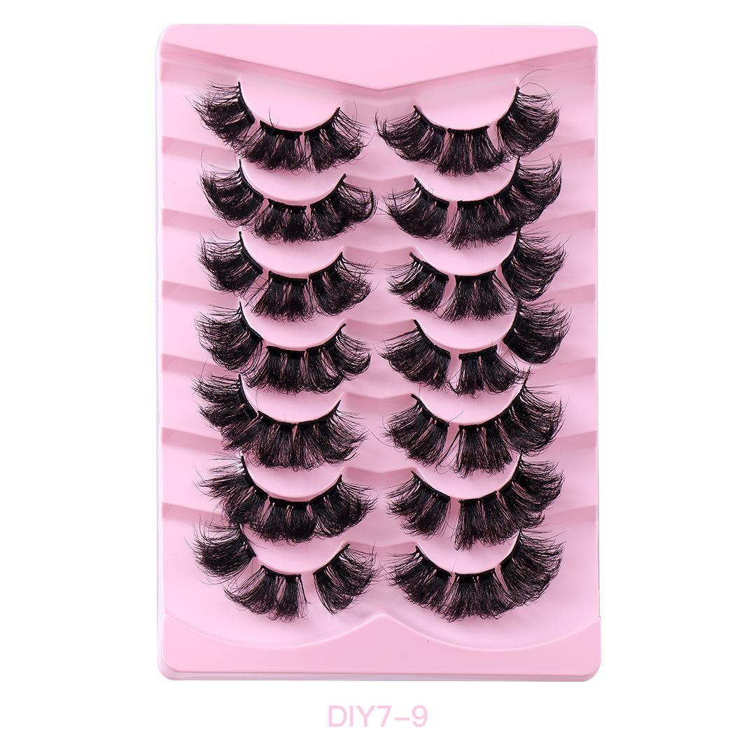 

Diy Segmented False Eyelashes 7 Pairs Of High Imitation Mink Hair Dense Curl Simulation Eyelashes
