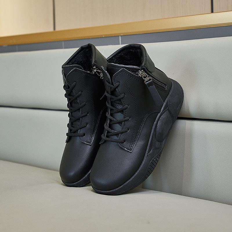 

Высокие туфли женские зимние женские туфли толстые подошвы повседневные туфли для досок Ins Shoes 40 чёрный