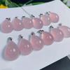 Natural  High Quality Crystal Pendant Rose Quartz Waterdrop Shape Pendant  for Gift   _XCG