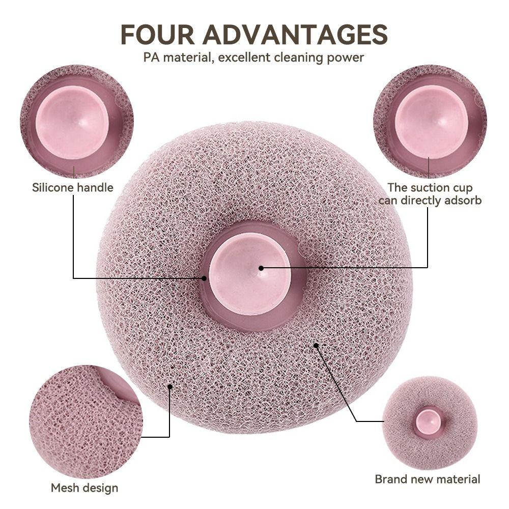 with Suction Cup Body Scrubber Rich Bubble Sponge Bubble Brush  Bathing Accessories