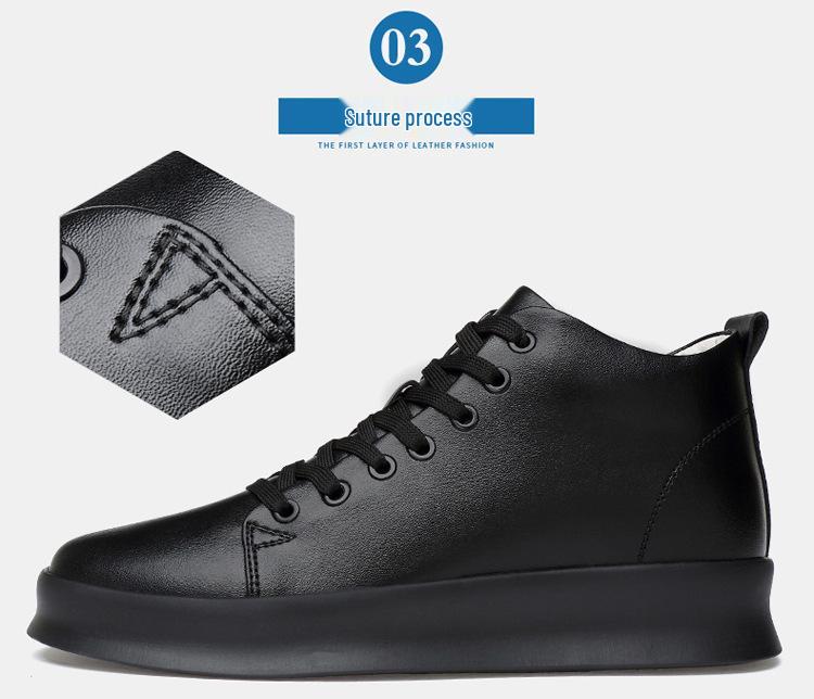 Men's Trendy 10cm Height-Increasing White Casual Shoes - Invisible Lift Sports Board Sneakers