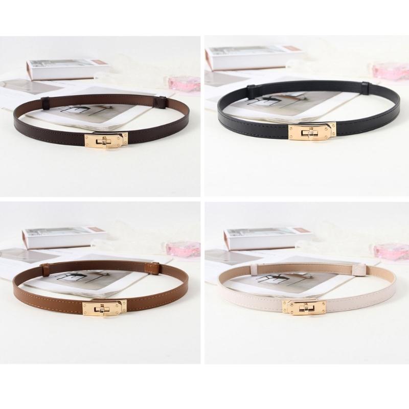 Classical Adjustable Buckle Thin Waist Belt for Women Lady Fashionable Stylish Design Waistband Decorative Dress Sash