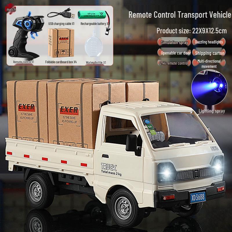 Cross1: 1:16 Remote Control Liuzhou Truck Model with Spray Feature - Children's Toy
