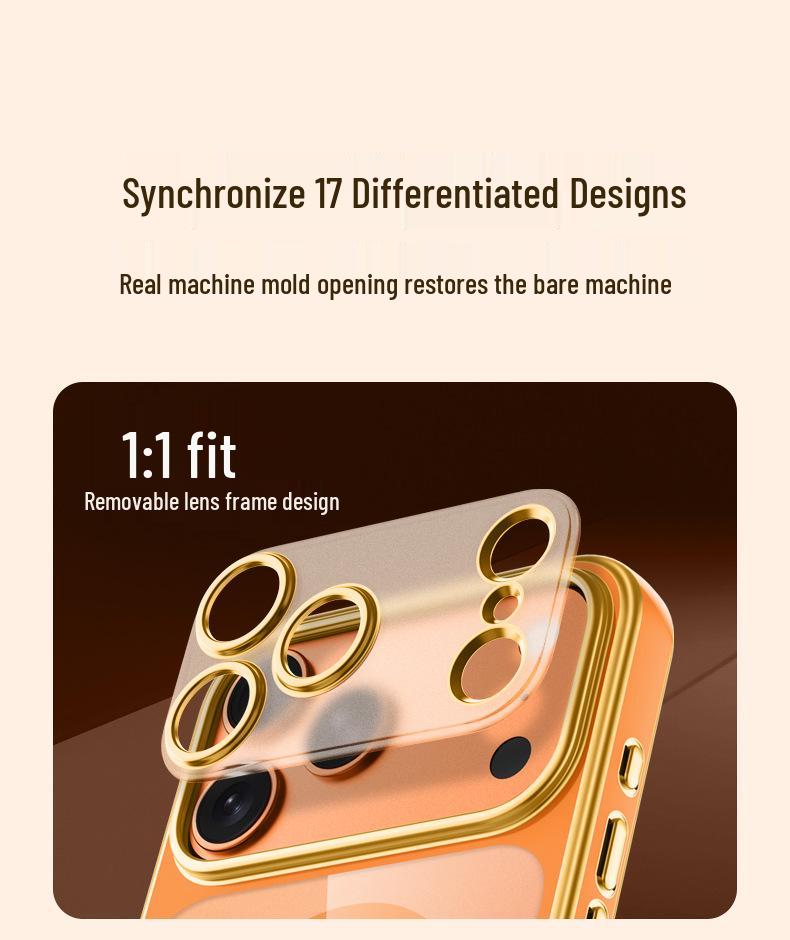 iPhone 17 Pro Max Case: Two-Color Electroplated, Magnetic, Transforms into All-Inclusive Transparent Protective Shell
