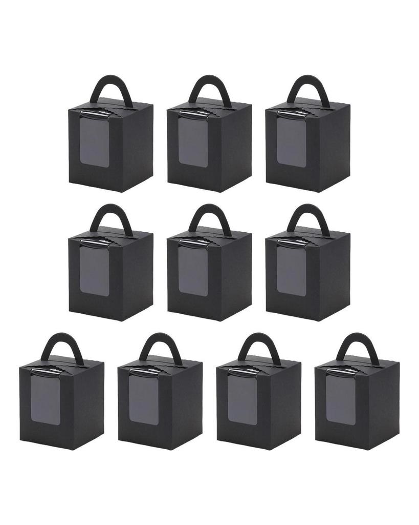 10 Stück Cupcake-Boxen mit Einsätzen, Cupcake-Halter mit Fenster, stapelbare, tiefe Cupcake-Träger, Behälter in Lebensmittelqualität für Kuchen- und Dessertläden zu Hause