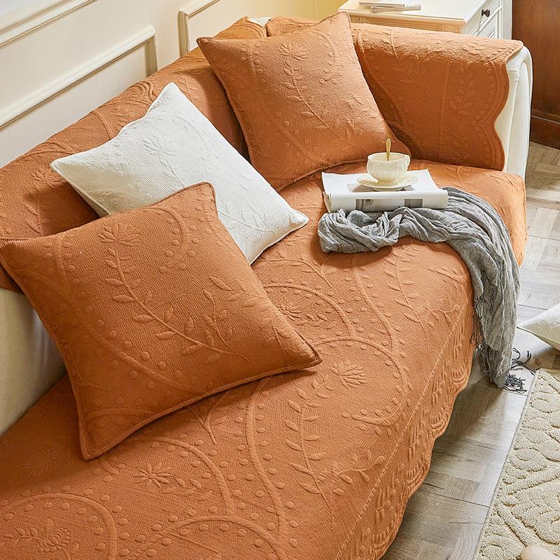 

Cotton High-Grade Retro Sofa Cushion, Non-Slip Fabric, Living Room Seat Cushion, Four-Season Universal Light Luxury Sofa Cover, Sofa Cover 70*70cm