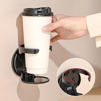 Foldable Cup Holder Portable Wall-Mounted Coffee Cup Holder Space-Saving Plastic Drink Holder