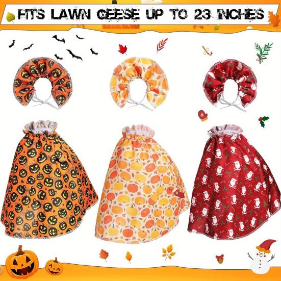 Autumn Goose Outfit Thanksgiving Halloween Christmas Goose Costume Holiday Lawn Goose Clothes