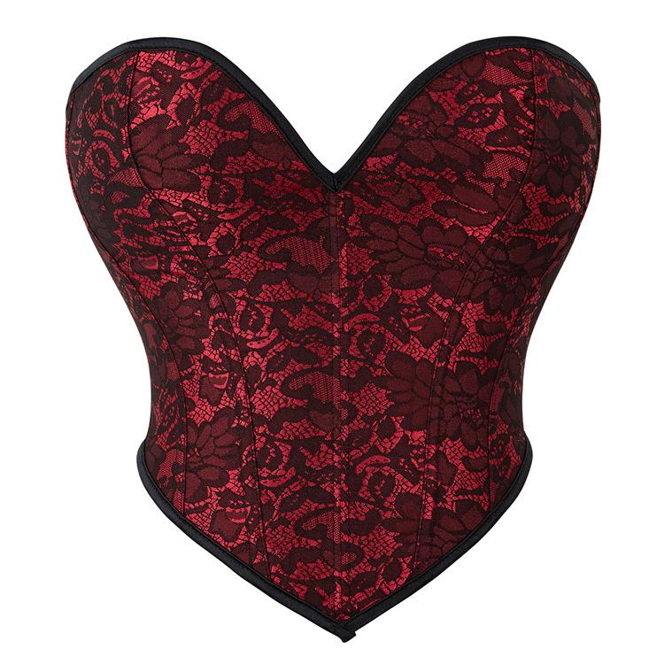 

JYL TS deep red short strapless sexy women s top L красный
