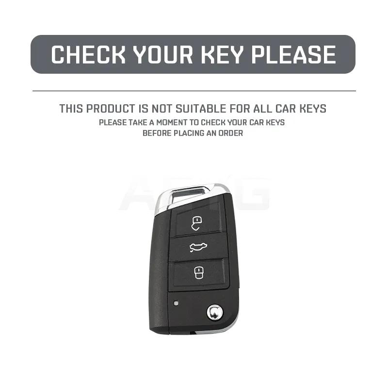 Interior Mouldings Car Key Case Cover For Volkswagen VW Golf 7 gti mk7 r Touran Skoda Octavia 3 Superb Karoq Kodiaq Seat Leon mk