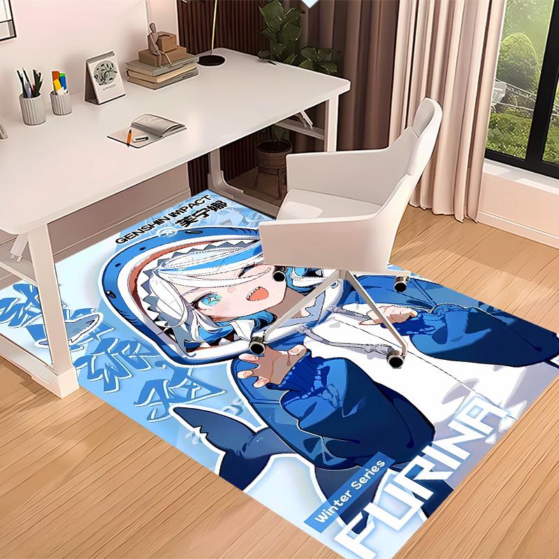 Genshin Impact Furina1 Printed Absorbent Washable Carpet, Non-Slip Bathroom Mats, Kitchen Rugs, Yoga Mat,Living Room Entrance, Camping Picnic Rugs