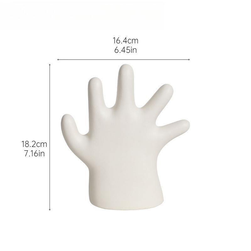 Ceramiczny Uchwyt na Pierścionek na Palec Ręki Stojak na Biżuterię na Toaletkę Toaletkę Styl Dekoracji Domu Dekoracja Biurka Minimalistyczny Prezent