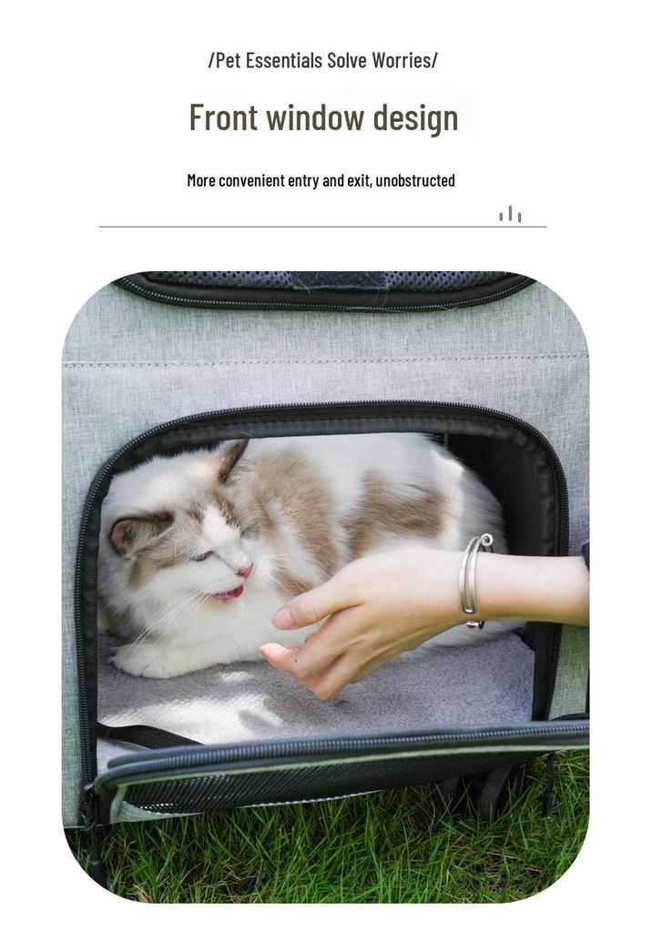 Portable Breathable Foldable Pet Trolley Bag for Cats and Dogs