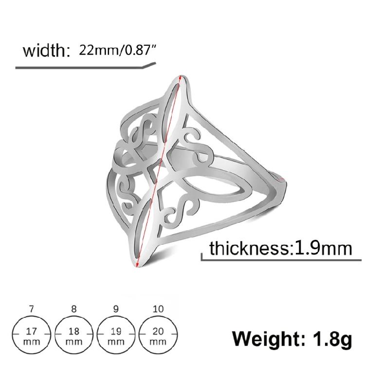 Wiccan Cross Celtics Knot Women Rings Witchcraft Good Luck Protection Amulet