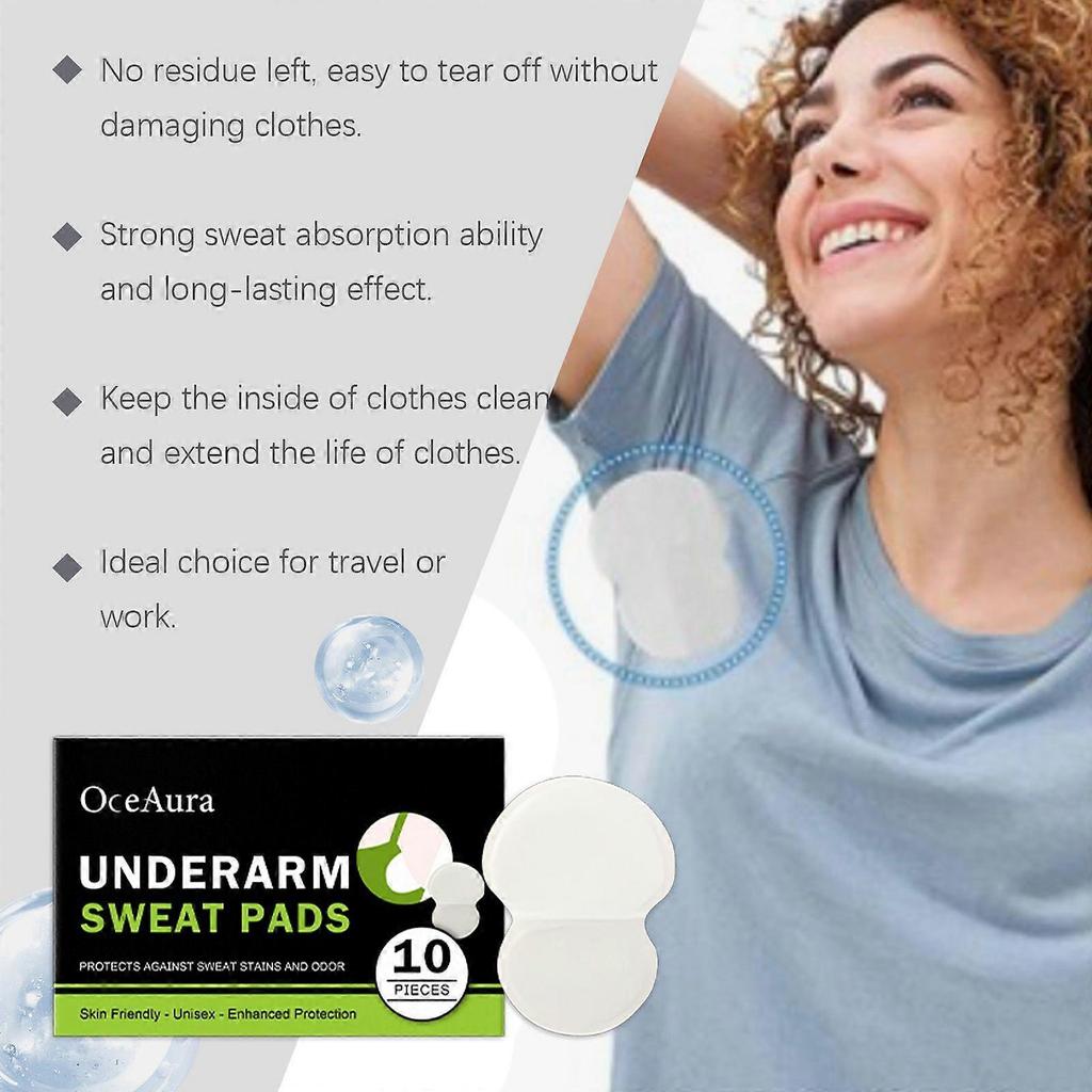 OceAura Underarm Perspiration Absorbant Patch, Breathable, Skin-Friendly, Deodorant, Refreshing, Caring And Nourishing Skin Daily Portable Care