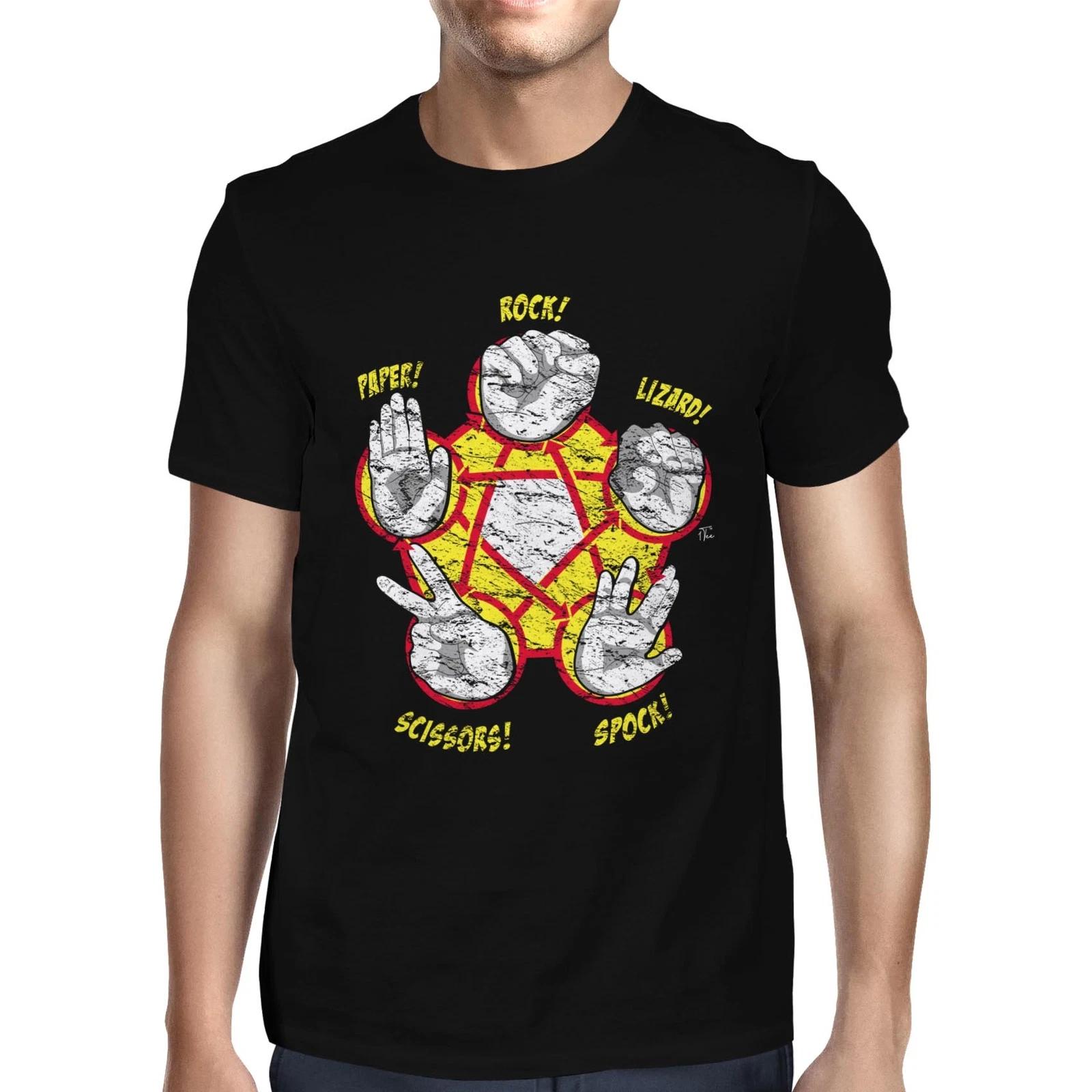 1Tee Mens Rock, Paper, Scissors, Lizard, Spock T-Shirt S