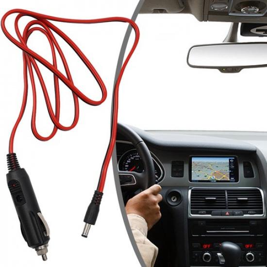 Car Power Cord Accessories 120cm/3.9ft 5.5mmx2.1mm Car Power Supply Adapter