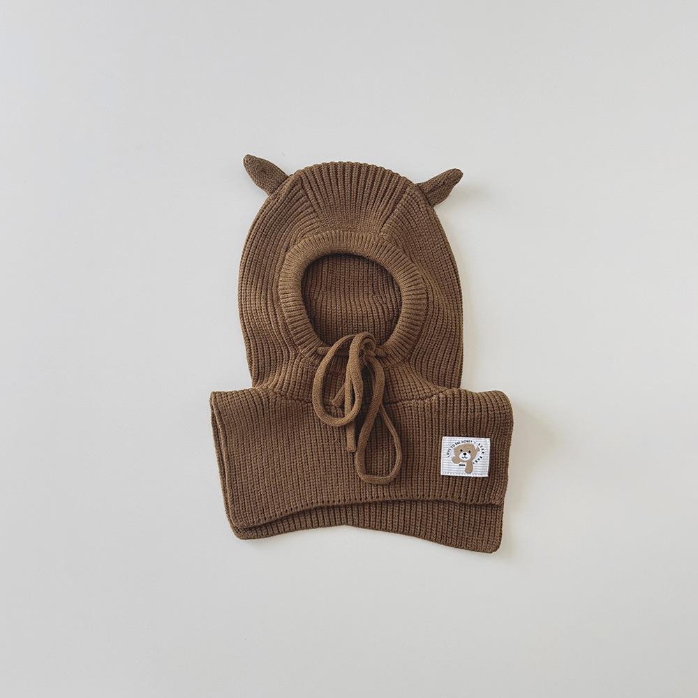 Winter Kinder Sturmhaube Set All-in-One Strickmütze und Schal mit Ohrenschutz Weihnachtsgeschenk für Jungen Mädchen Unisex Thermomütze