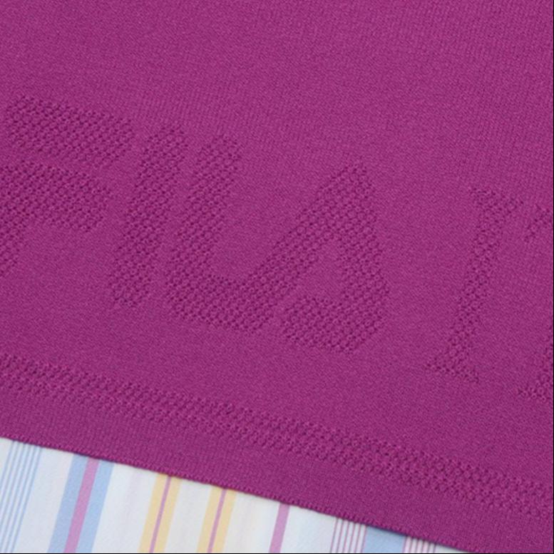 FILA SS24 Full Print Striped Single-Breasted Casual Fashion Long Sleeve Shawl Shirt Women shirts Bougainvillea-Pink F11W424401FPK