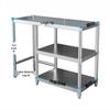 Stainless Steel Three-Tier Kitchen Storage Rack for Gas Cylinder, Stove, and Chopping Board