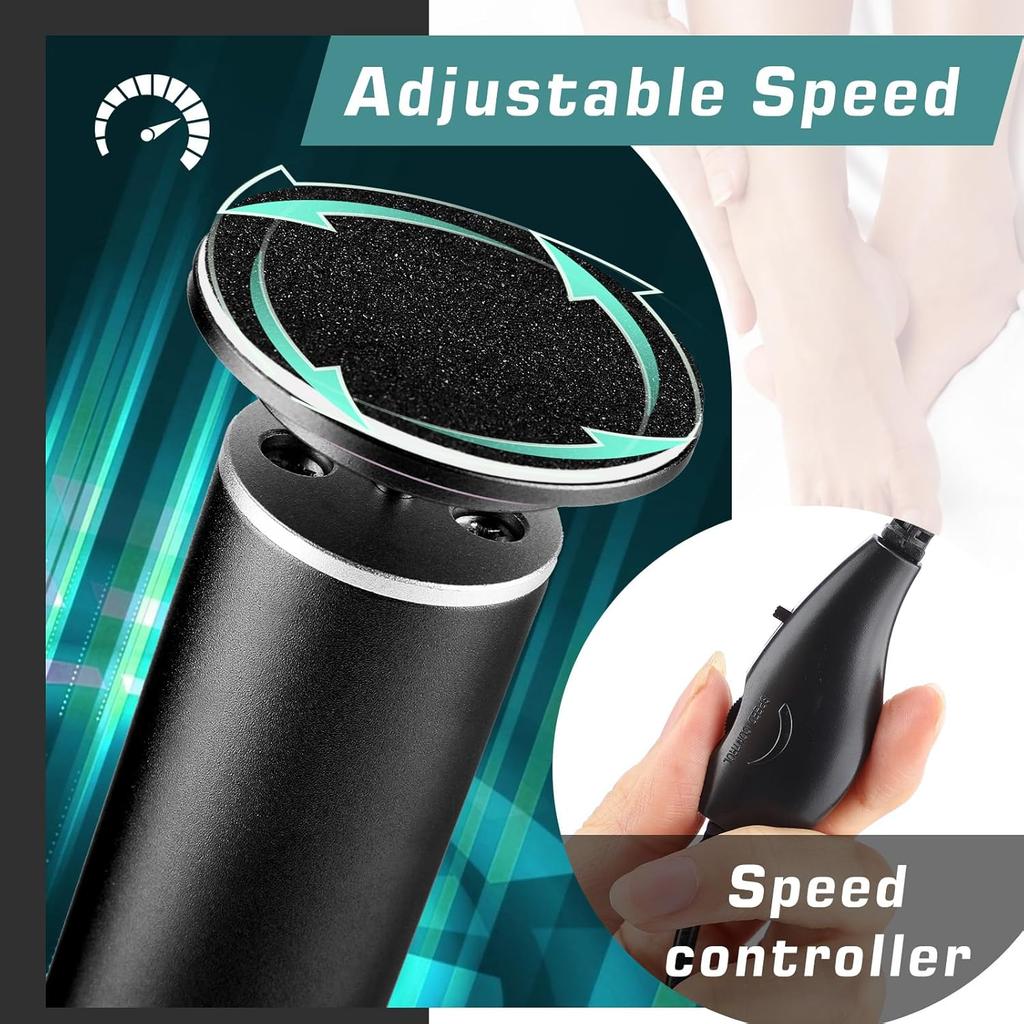 Callus Remover, Electric Foot File - Callus Remover for Feet, Feet Sander with 60  Replacements Sanding Disc,
