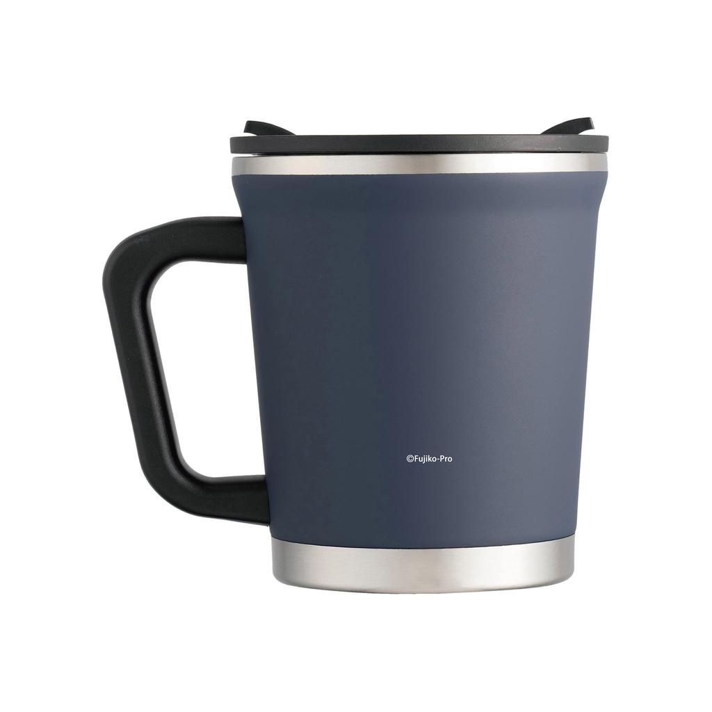 Thermo Mug "I'M DORAEMON" Stainless Steel Mug with LidDouble Mug, 300ml, Navy, Anywhere Door IDDM18NV