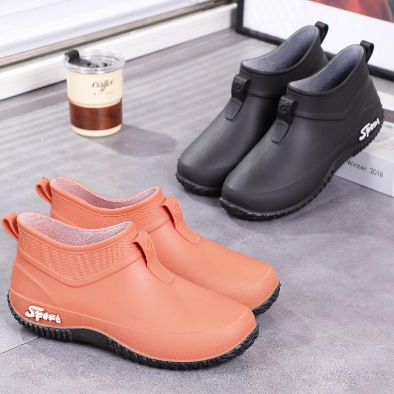 Into Daily Casual Rain Shoes, Fourseason Thicksoled Waterproof Shoes, Outdoor Wearresistant Rain Women's Short Water Shoes