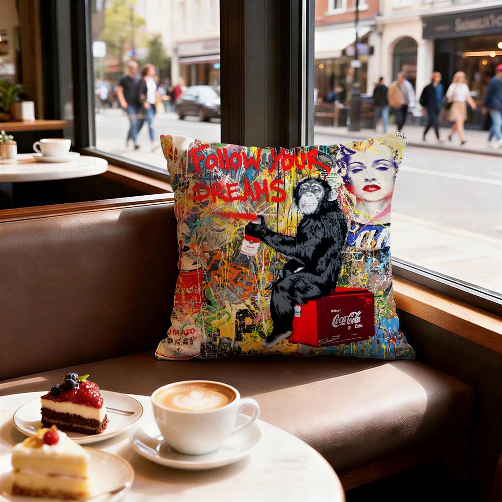 Art Banksy Cushion Cover Decorative Cushions Covers Cover Sofa X Pillow  Piece X X Pillowcase