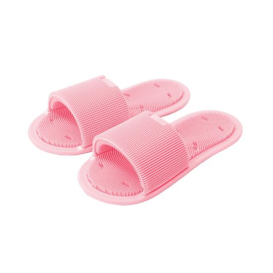 Foot Scrubber Massage Slippers Feet Cleaner Silicone Bristles Slippers Shower Slippers with Anti-Slip Suction Cups for Exfoliating Cleaning Foot