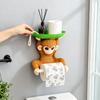 Monkey Design Napkin Holder Two-Way Paper Roll Function Soap Box Easy Installation Tissue Storage Rack Bathroom Accessories
